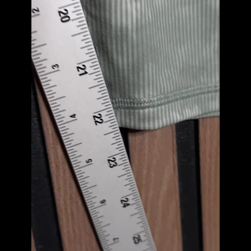 New Fabletics Pants XXL / 1X Green Tie Dye Ribbed Boost High Rise 7/8 Leggings - Picture 5 of 9